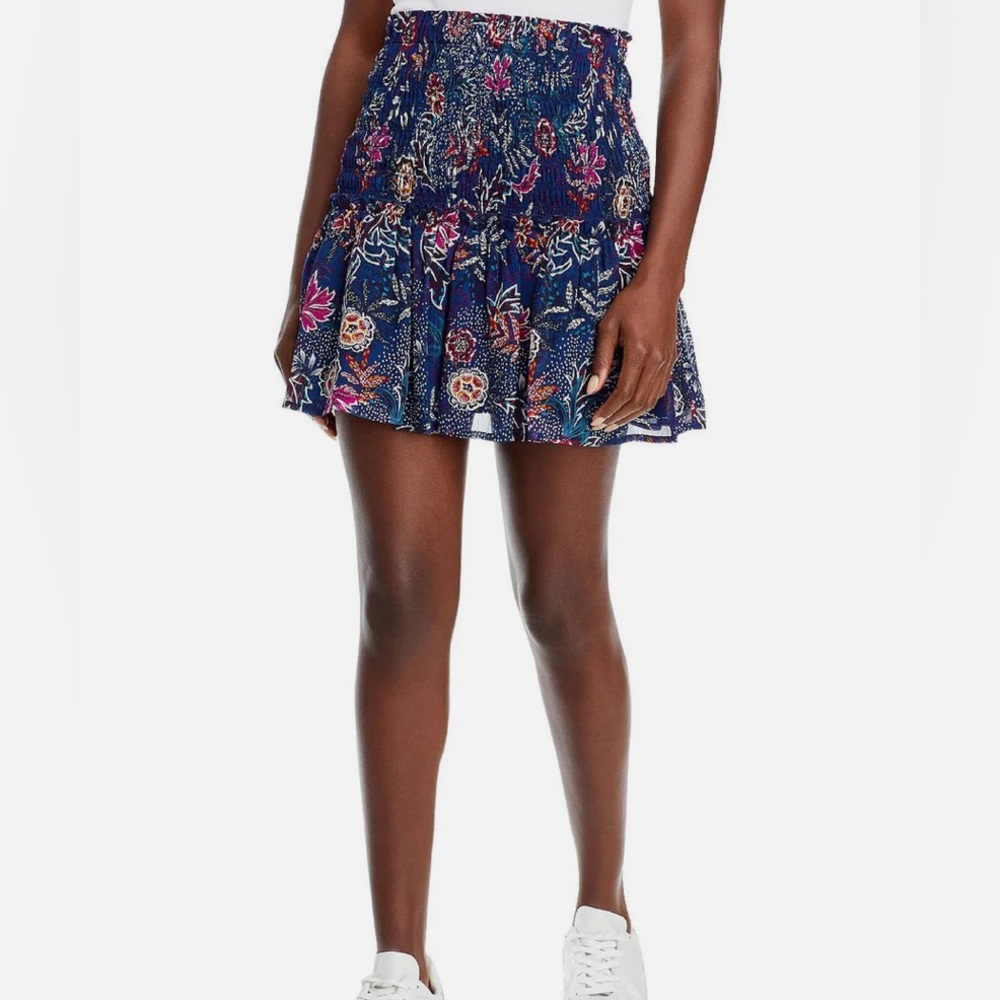 NWT Aqua Smocked Floral Print Skirt
